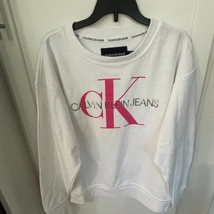 Calvin Klein Jean white summer sweatshirt